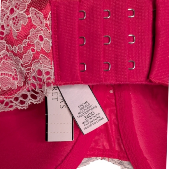 Victoria's Secret Dream Angels Multi-Way/Multi Options Red Lace Bling Bra NWT - Picture 5 of 6